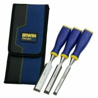 IRWIN Marples MS500 Soft Touch Bevel Edge Chisel Set 3pc in Canvas Pouch - 10503426